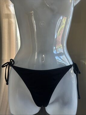 Volcom Black side tie ruffle Bikini Bottoms